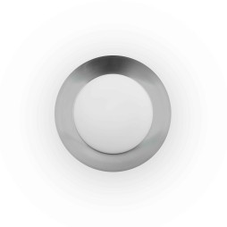 Plafón Side LED blanco y níquel 45cm Faro